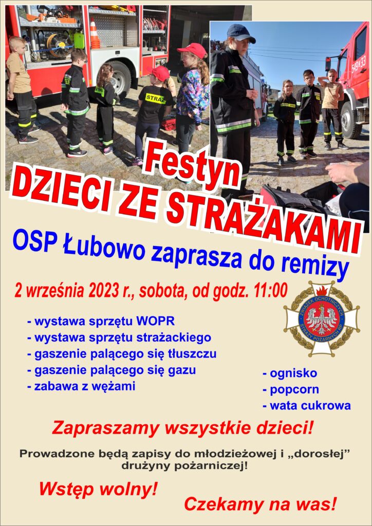 DZIECI ZE STRAŻAKAMI