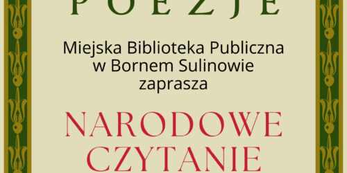 Tegoroczne Narodowe Czytanie odbędzie się już 6 września o godz. 10:00 (na loży prasowej za MBP)