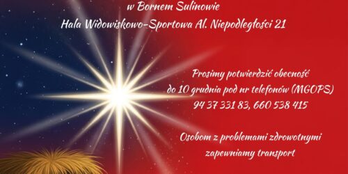 „Spotkanie Wigilijne dla osób samotnych i potrzebujących”