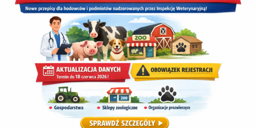 Uwaga hodowcy, przedsiębiorcy i organizacje działające na rzecz zwierząt!